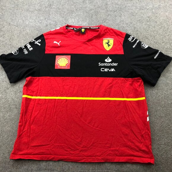 Puma Ferari Shirt 2XL Red Satander Carlos Sainz Racing F1 - Picture 1 of 10